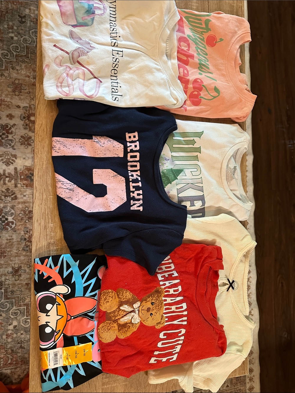 Bundle of 7 girls graphic tees, sizes L and XL